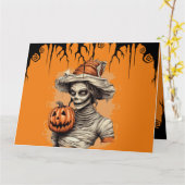 "Wie is je mama?" Uitnodiging voor Halloween Party (Gele Bloem)