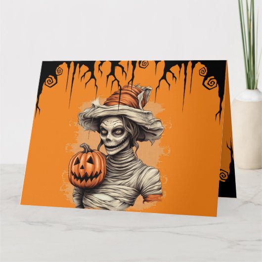 "Wie is je mama?" Uitnodiging voor Halloween Party (Voorkant)