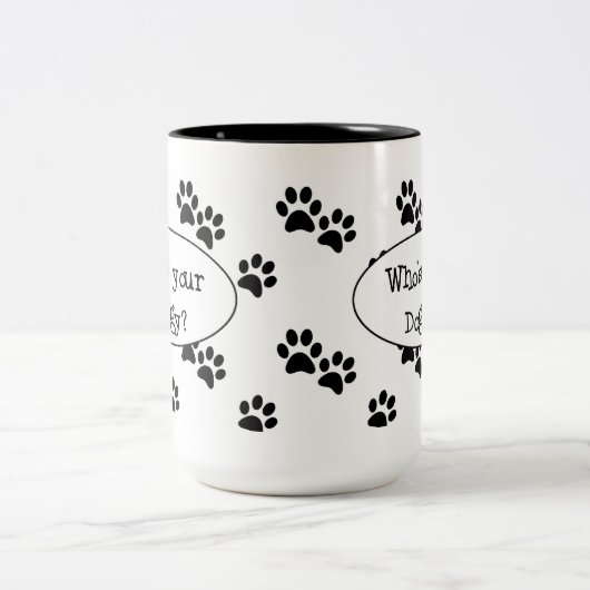 Wie is je Mok? Tweekleurige Koffiemok (Center)