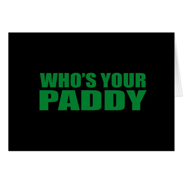 WIE IS JE PADDY? (Voorkant Horizontaal)