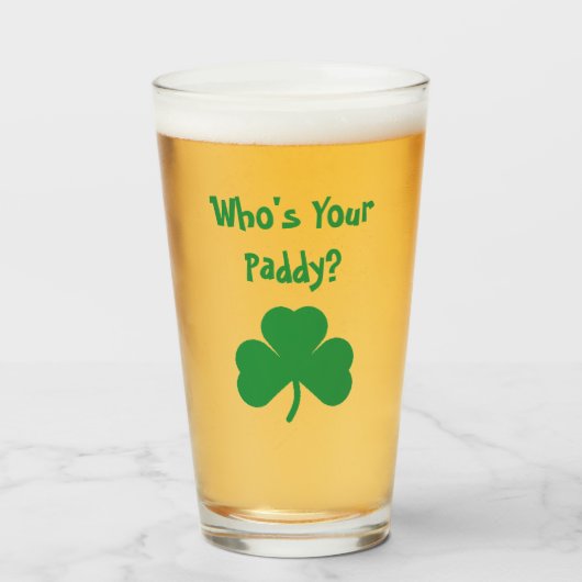 Wie is je Paddy? Glas (Voorkant gevuld)