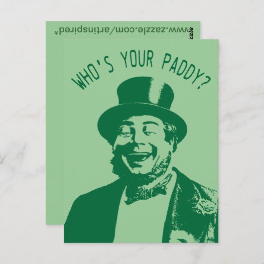 Wie is je Paddy Saint Patricks Dag? Briefkaart (Voorkant / Achterkant)