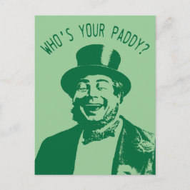 Wie is je Paddy Saint Patricks Dag? Briefkaart