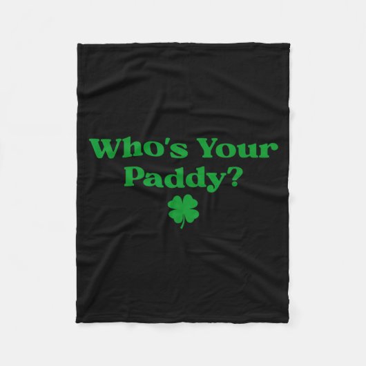 Wie is je Paddy Shamrock Fleece Deken (Voorkant)