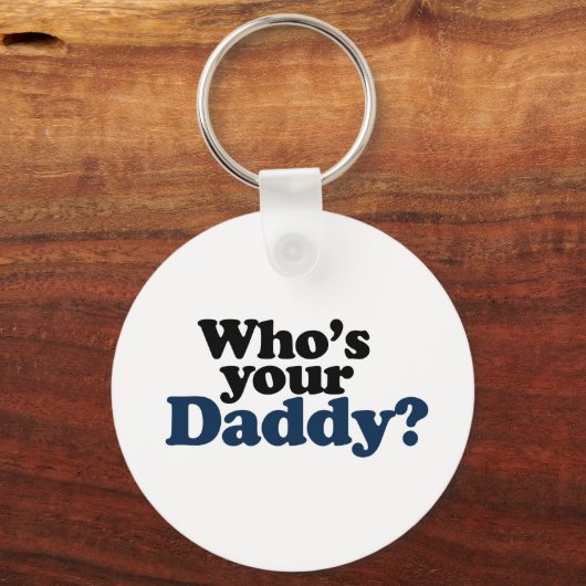 Wie is je papa? sleutelhanger (Voorkant)