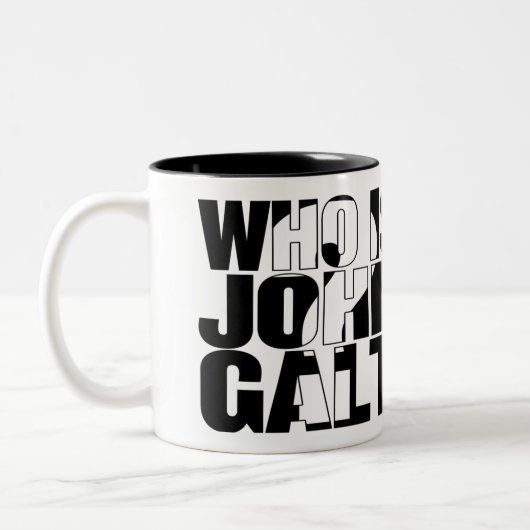 Wie is John Galt? 15 oz mok (Links)