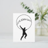 Wie is John Galt? briefkaart (Staand voorkant)