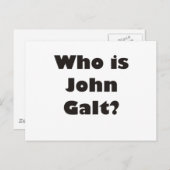 Wie is John Galt? Briefkaart (Voorkant / Achterkant)
