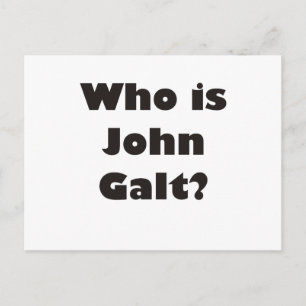 Wie is John Galt? Briefkaart