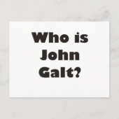 Wie is John Galt? Briefkaart (Voorkant)