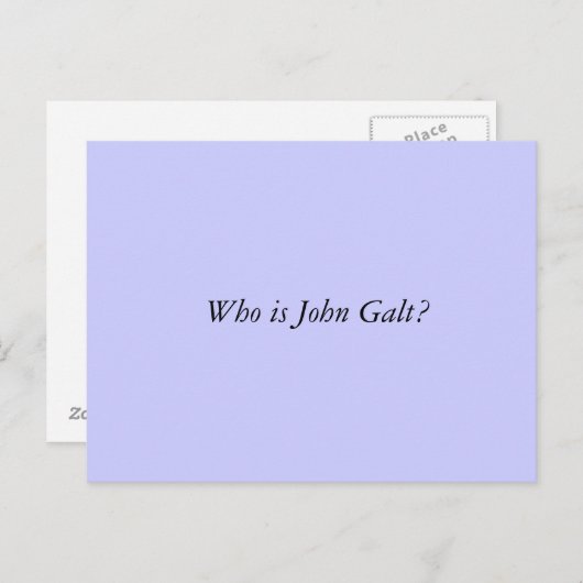 Wie is John Galt? Briefkaart (Voorkant / Achterkant)