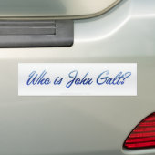 Wie is John Galt? Bumpersticker (Op auto)