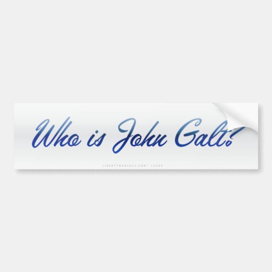 Wie is John Galt? Bumpersticker (Voorkant)