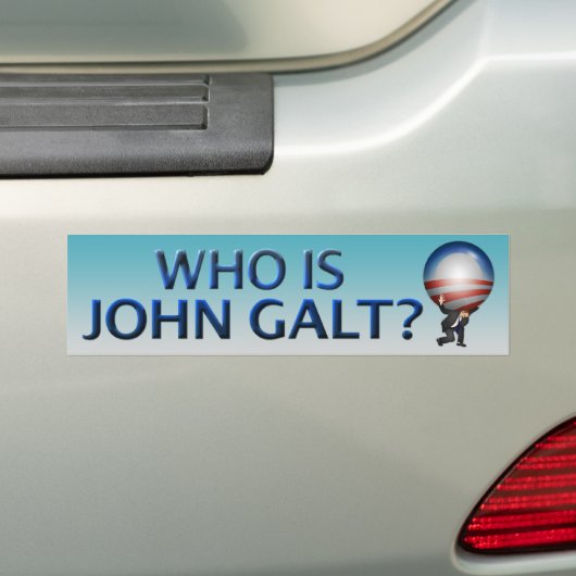 Wie is John Galt? Bumpersticker (Op auto)