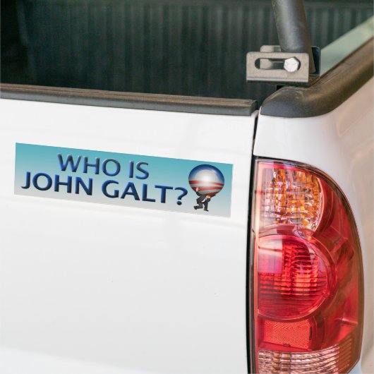 Wie is John Galt? Bumpersticker (Op Truck)