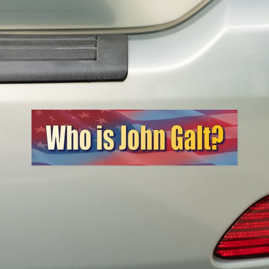Wie is John Galt? Bumpersticker (Op auto)