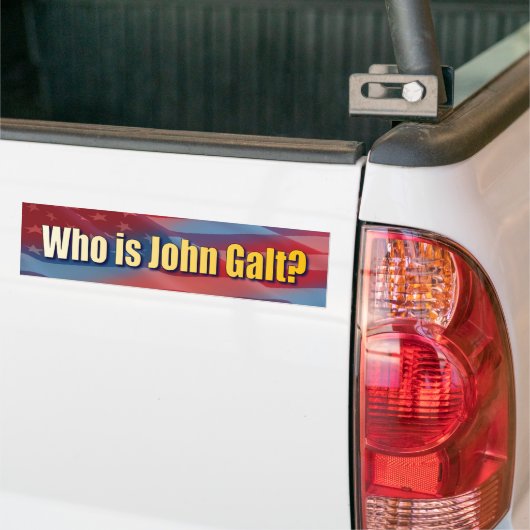 Wie is John Galt? Bumpersticker (Op Truck)