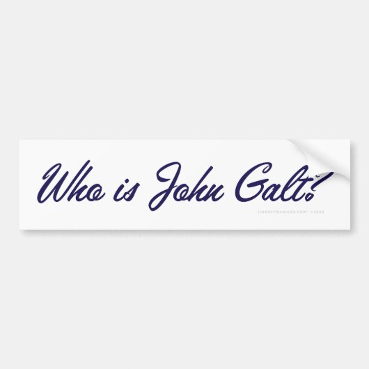 Wie is John Galt? Bumpersticker (Voorkant)