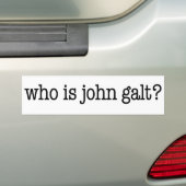 wie is john galt ? bumpersticker (Op auto)