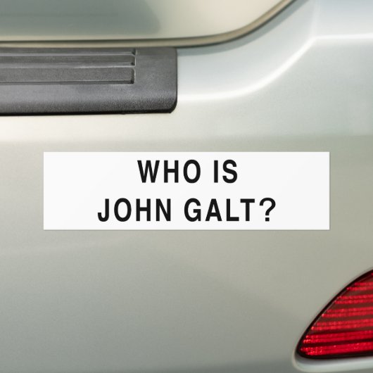 Wie is John Galt? Bumpersticker (Op auto)