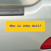 Wie is John Galt? Bumpersticker (Op auto)