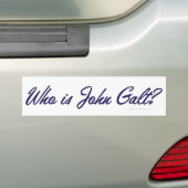 Wie is John Galt? Bumpersticker (Op auto)