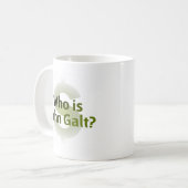 Wie is John Galt? Geldsymbool Koffiemok (Voorkant links)