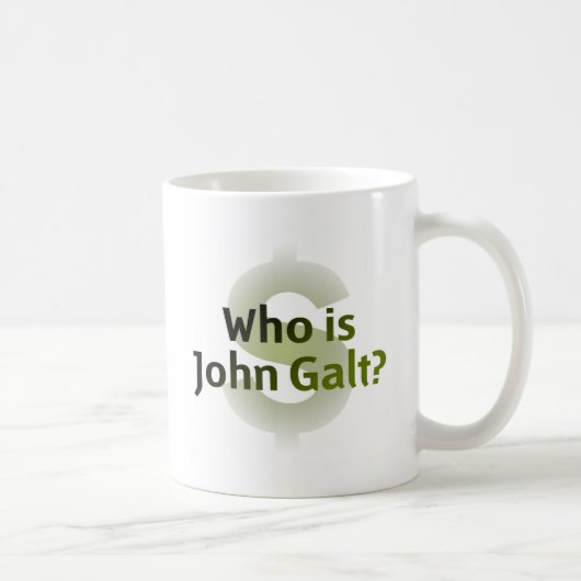 Wie is John Galt? Geldsymbool Koffiemok (Rechts)