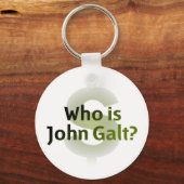 Wie is John Galt? Geldsymbool Sleutelhanger (Voorkant)