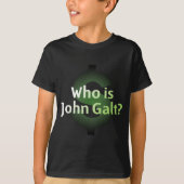 Wie is John Galt? Geldsymbool T-shirt (Voorkant)