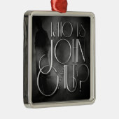 Wie is John Galt? kerstversiering Metalen Ornament (Rechts)
