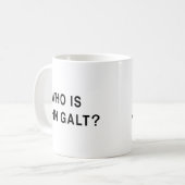 Wie is John Galt? Koffiemok (Voorkant links)