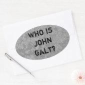 Wie is John Galt? Ovale Sticker (Envelop)