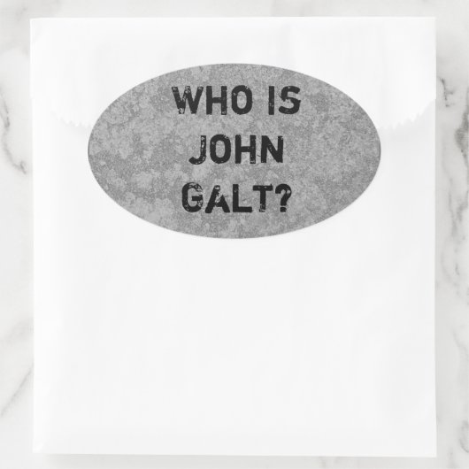 Wie is John Galt? Ovale Sticker (Tas)