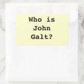 Wie is John Galt? Rechthoekige Sticker (Tas)