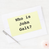 Wie is John Galt? Rechthoekige Sticker (Envelop)