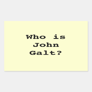 Wie is John Galt? Rechthoekige Sticker