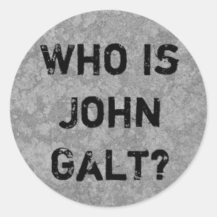 Wie is John Galt? Ronde Sticker