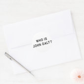 Wie is John Galt? Ronde Sticker (Envelop)