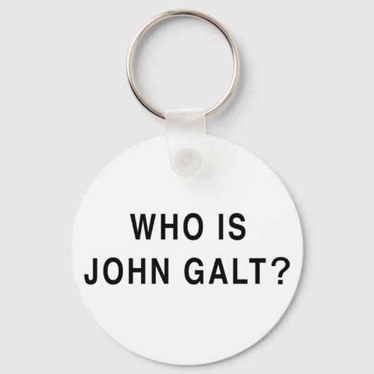 Wie is John Galt? Sleutelhanger (Voorkant)