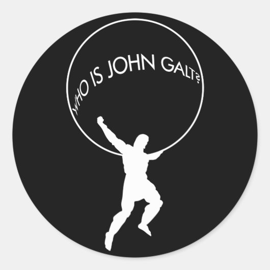 Wie is John Galt? sticker (Voorkant)