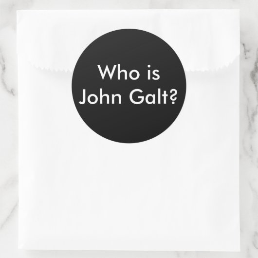 Wie is John Galt? stickers (Tas)