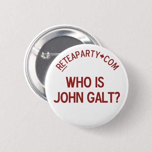 Wie is John Galt Tea Party Button (Voorkant /achterkant)