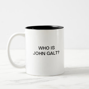 Wie is John Galt? Tweekleurige Koffiemok