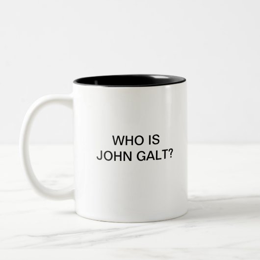 Wie is John Galt? Tweekleurige Koffiemok (Links)