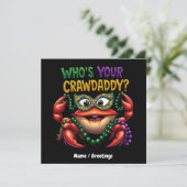 Wie is jouw Crawdaddy Crawfish Gras Kaart (Staand voorkant)