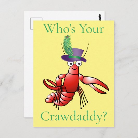 Wie is jouw Crawdaddy? Donder_Cove Briefkaart (Voorkant / Achterkant)