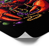 Wie is jouw Crawdaddy Funny Dabbing Crawfish Mardi Poster (Hoek)