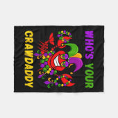 Wie is jouw Crawpapa Crawfish Jester Beads Funny M Fleece Deken (Voorkant (Horizontaal))