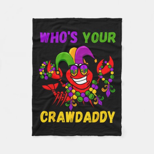 Wie is jouw Crawpapa Crawfish Jester Beads Funny M Fleece Deken (Voorkant)